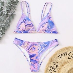 NWT Marble Print Bikini
